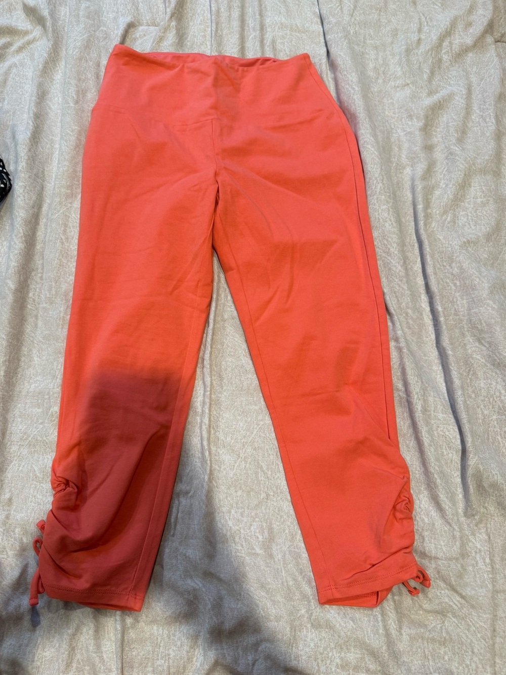 Women’s Coral Drawstring Hem Active Leggings